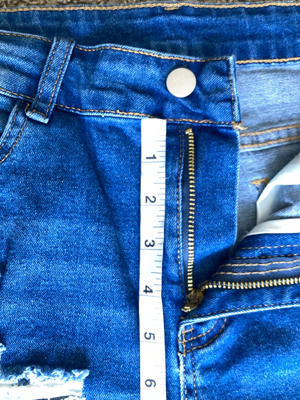 SHEIN Petite M High Rise Distressed Stretch Cuffed Jeans - Picture 8 of 11